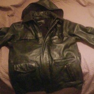 Wilson 3/4 Leather Jacket w/hood